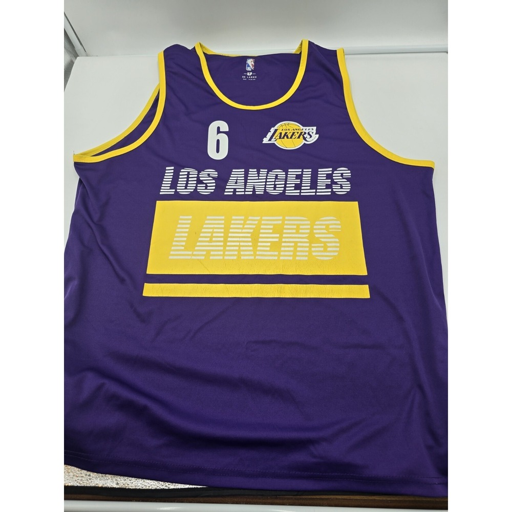 LOS ANGELES LAKERS Lebron 6 James Summer Tank Top jersey men's XXL NBA - Picture 4 of 15